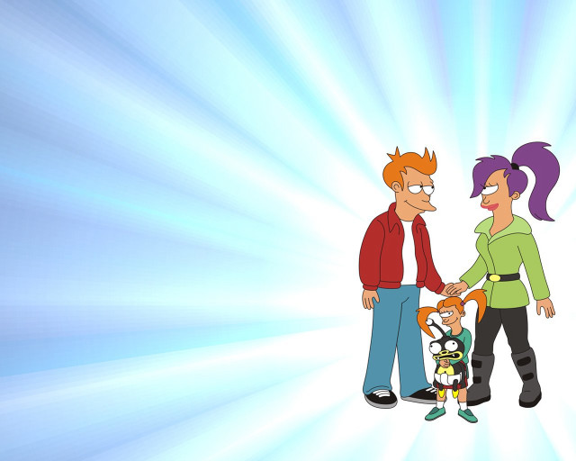 Cartoon man woman handshake child free wallpaper - medium preview image