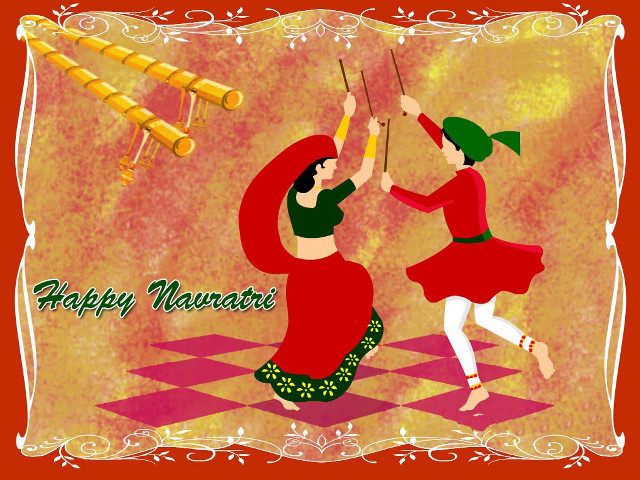 Women dancing happy navratri dance free wallpaper - medium preview image