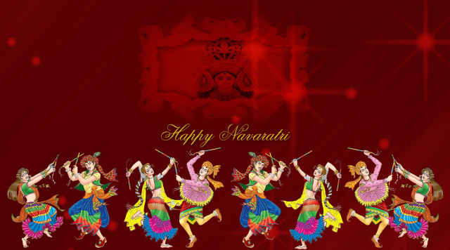 Dancing people red background happy free wallpaper - medium preview image