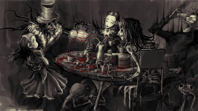 Table dolls cake drawing art free wallpaper - medium preview image