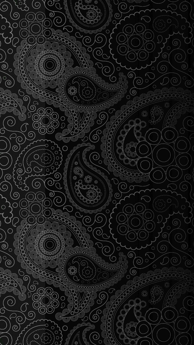 Black white paisley pattern background #2 free wallpaper - medium preview image