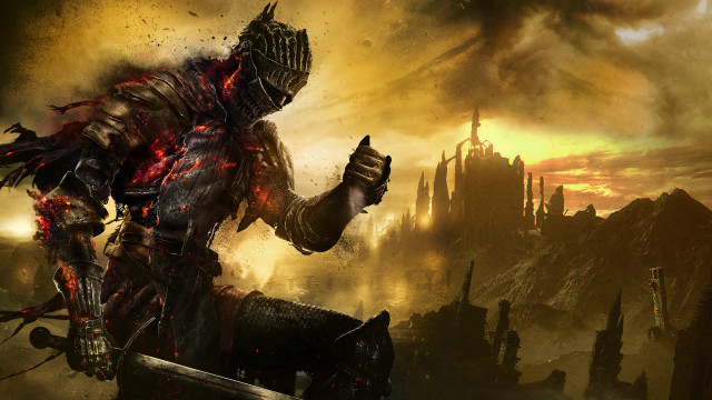 Man knight costume sword city free wallpaper - medium preview image