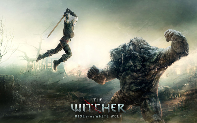 Man costume jumping giant creature free wallpaper - medium preview image
