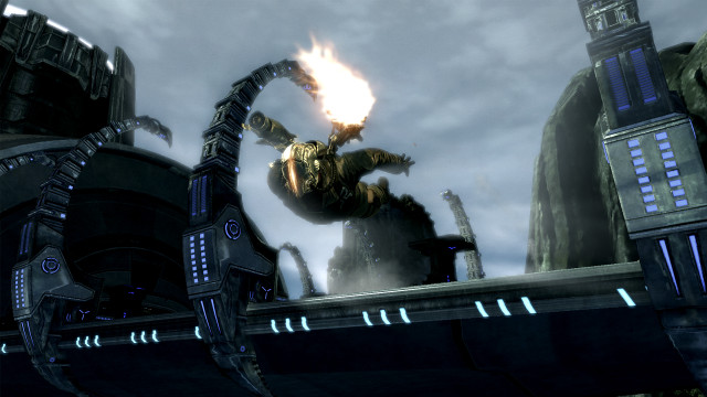 Alien attack giant robot flame free wallpaper - medium preview image