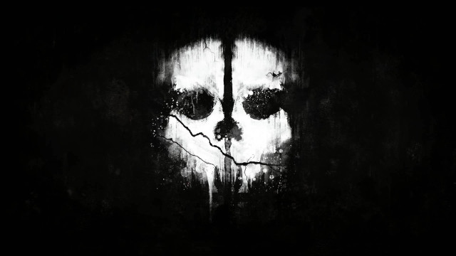 Black white skull background monochrome #2 free wallpaper - medium preview image
