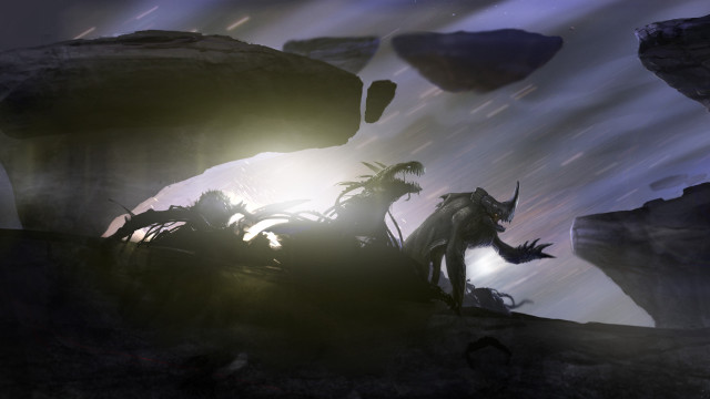 Man mountain monster cave light free wallpaper - medium preview image