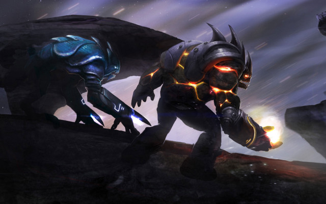 Demonic creatures hill dark space free wallpaper - medium preview image