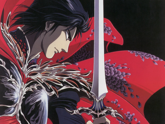 Man red black outfit sword #2 free wallpaper - medium preview image