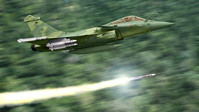Military jet missile forest flying free wallpaper - medium preview image