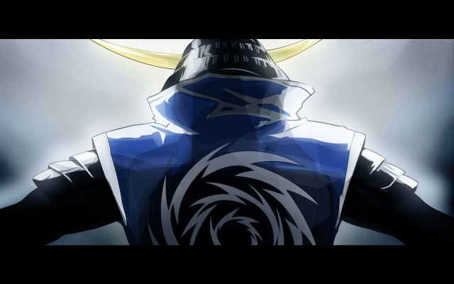 Man blue white yellow halo free wallpaper - medium preview image