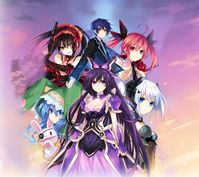 Anime characters purple sky clouds free wallpaper - medium preview image