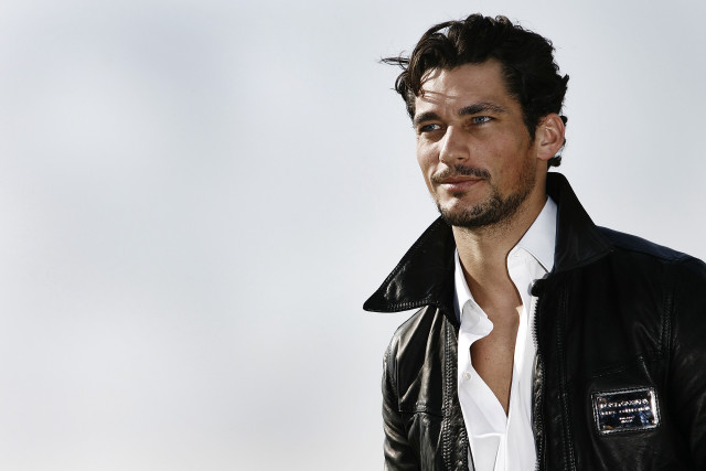 Man leather jacket serious look #14 free wallpaper - medium preview image