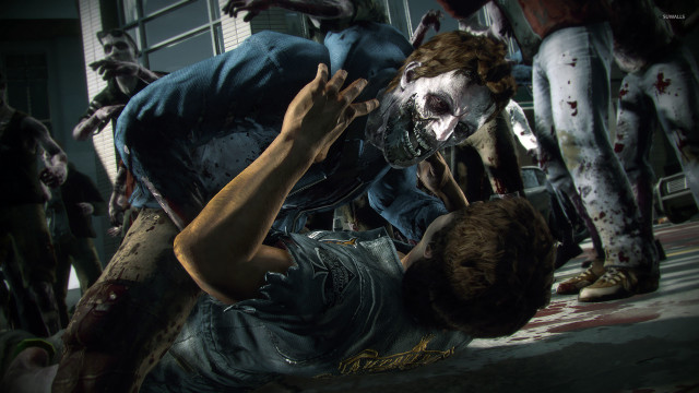 Zombies man laying costume room free wallpaper - medium preview image