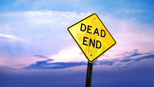 Yellow dead end sign sky free wallpaper - medium preview image