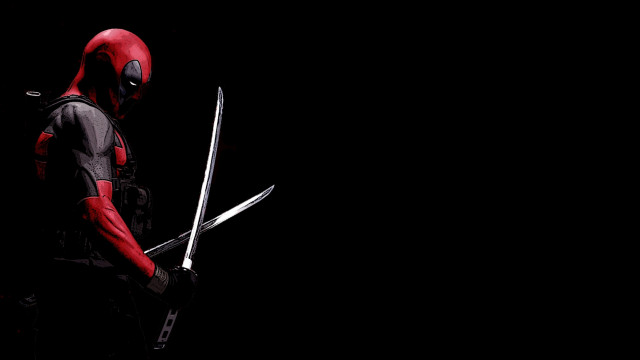 Deadpool swords black background red free wallpaper - medium preview image