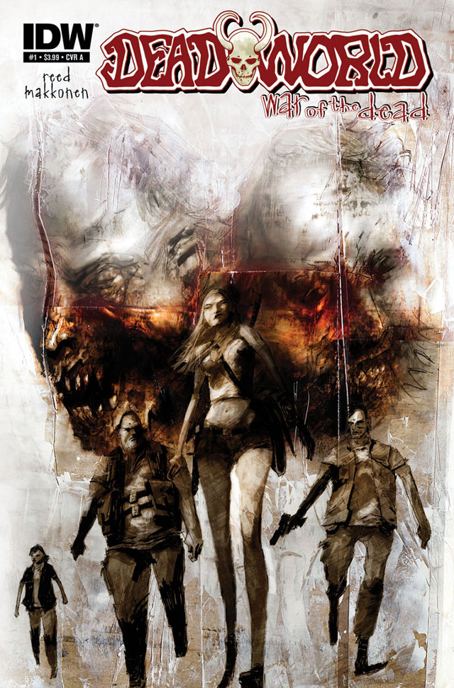Zombies walking man knife poster free wallpaper - medium preview image