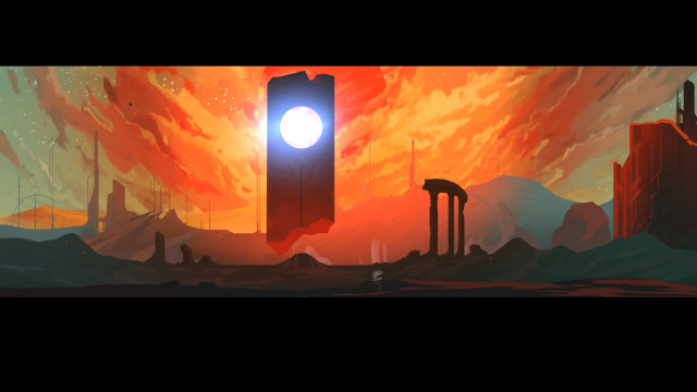 Street light desert sky mountain free wallpaper - medium preview image