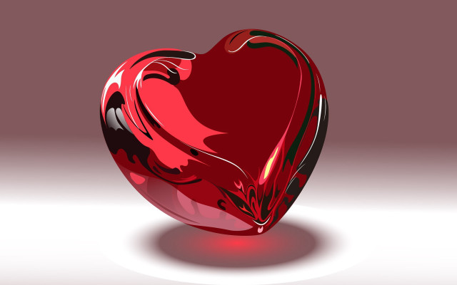 Red heart object white surface #3 free wallpaper - medium preview image