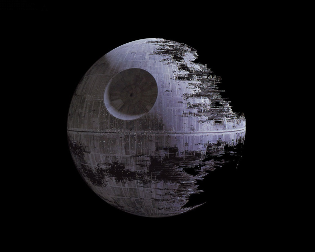 Death star dark sky reflection free wallpaper - medium preview image