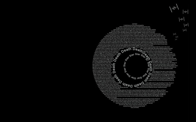 Circle words black white photo free wallpaper - medium preview image