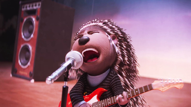 Cartoon character singing microphone guitar free wallpaper - medium preview image