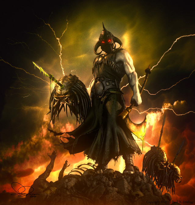 Demonic demon rock sword shoulder free wallpaper - medium preview image