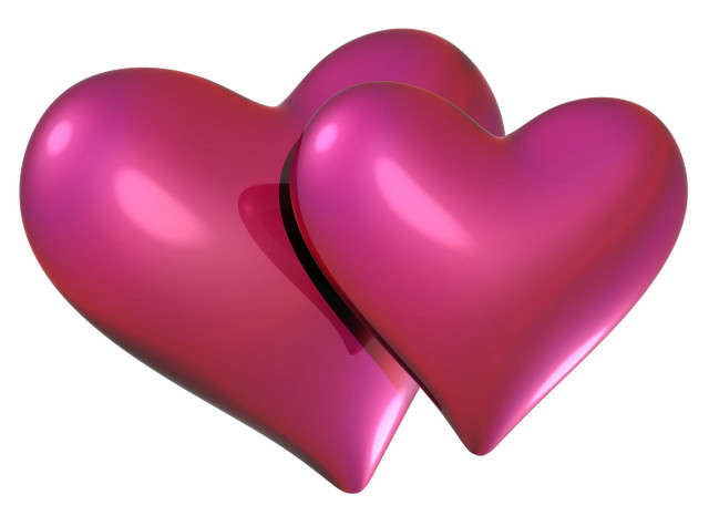 Two pink hearts image png free wallpaper - medium preview image