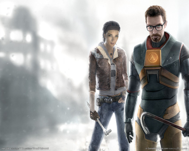 Man woman game costume gun free wallpaper - medium preview image