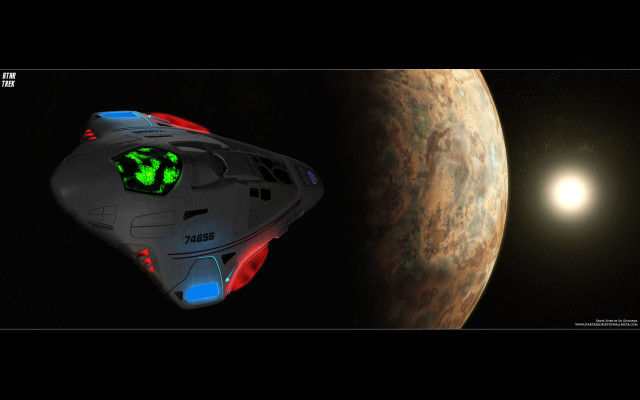 Spaceship planet green light red free wallpaper - medium preview image