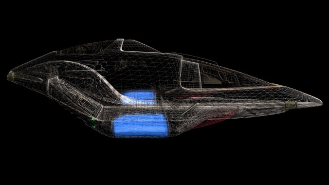 Futuristic vehicle blue stripe black free wallpaper - medium preview image