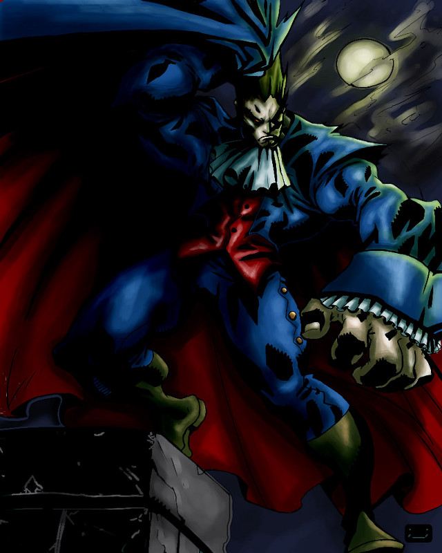 Cartoon man red cape demon free wallpaper - medium preview image