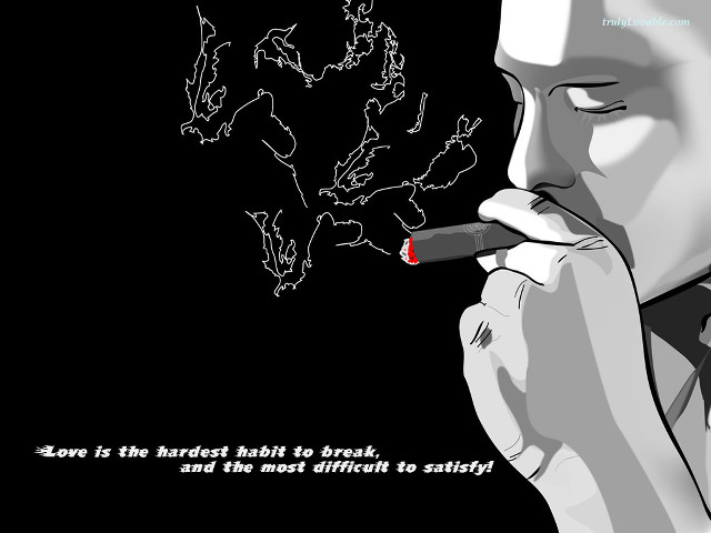 Smoking man world map quote free wallpaper - medium preview image