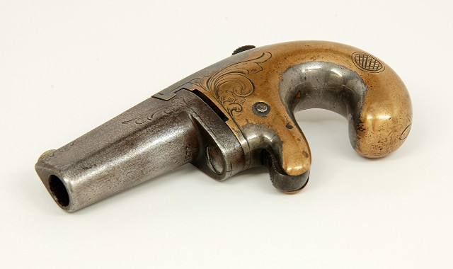 Silver gold gun wooden handle free wallpaper - medium preview image