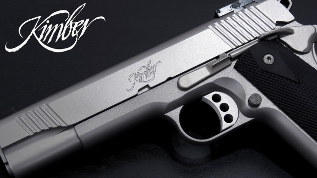 Silver gun black background white free wallpaper - medium preview image