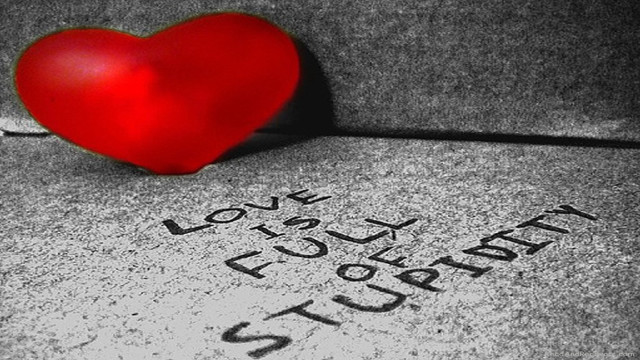 Red heart cement slab writing free wallpaper - medium preview image