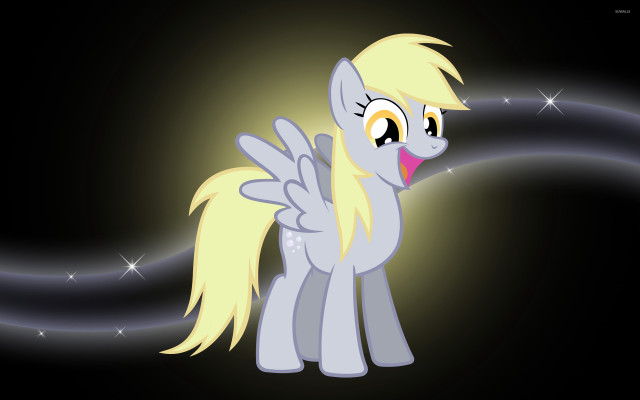 Cartoon pony light black background free wallpaper - medium preview image