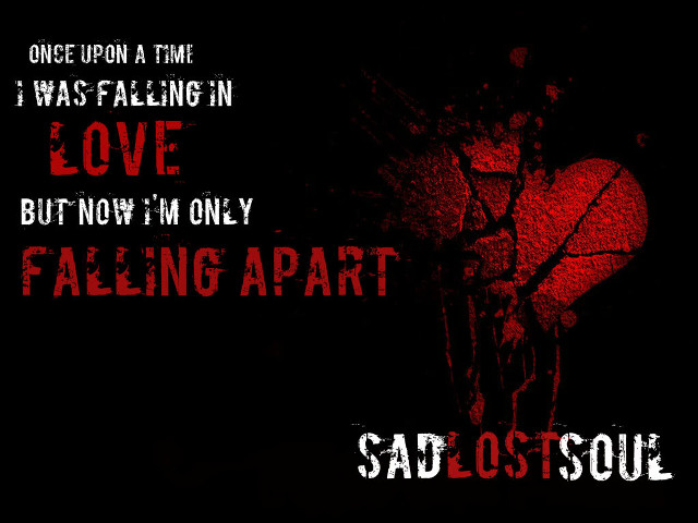 Red heart black background sadlosoul free wallpaper - medium preview image