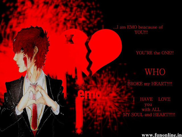 Red haired man heart blood free wallpaper - medium preview image