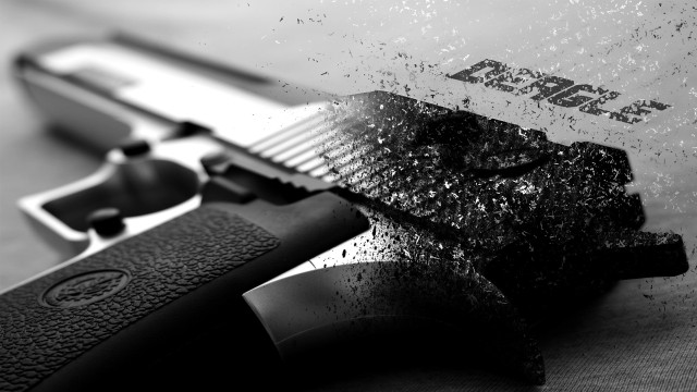 Gun razorblade table knife noir free wallpaper - medium preview image