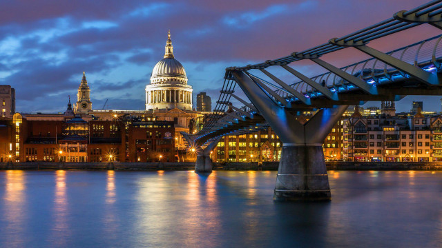 Bridge water building night lights #3 free wallpaper - medium preview image