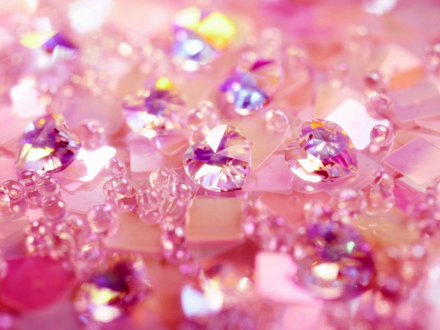 Pink diamonds closeup tabletop background free wallpaper - medium preview image