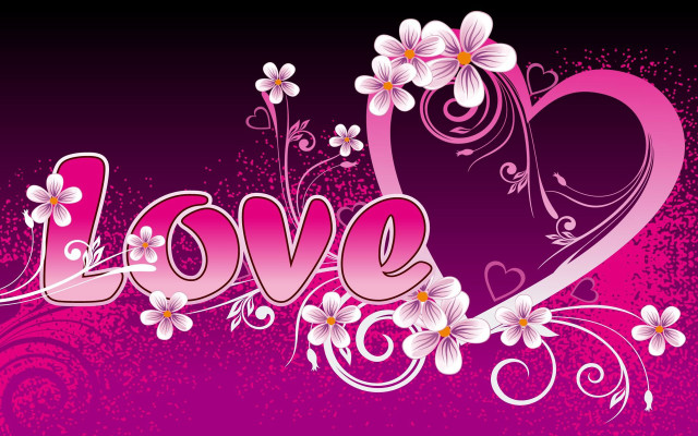 Pink love wallpaper flowers hearts #4 free wallpaper - medium preview image