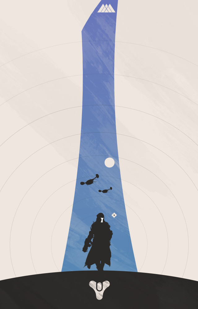 Man tower sky blue white free wallpaper - medium preview image