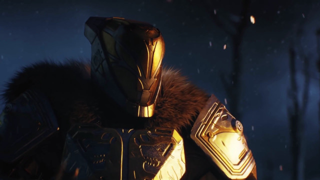 Man armor snow night glowing free wallpaper - medium preview image