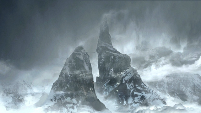 Mountain range snow covered dark free wallpaper - medium preview image