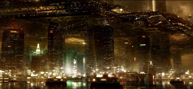 City skyline bridge night lights free wallpaper - medium preview image