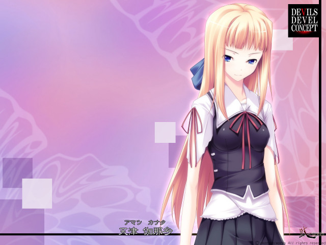 Anime girl blonde hair black #5 free wallpaper - medium preview image