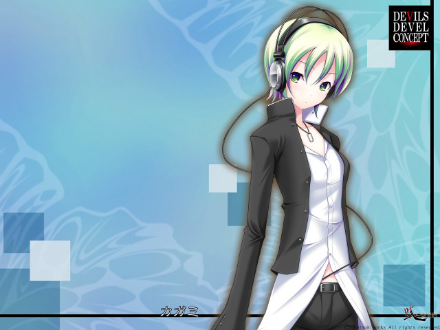 Woman headphones black jacket portrait free wallpaper - medium preview image