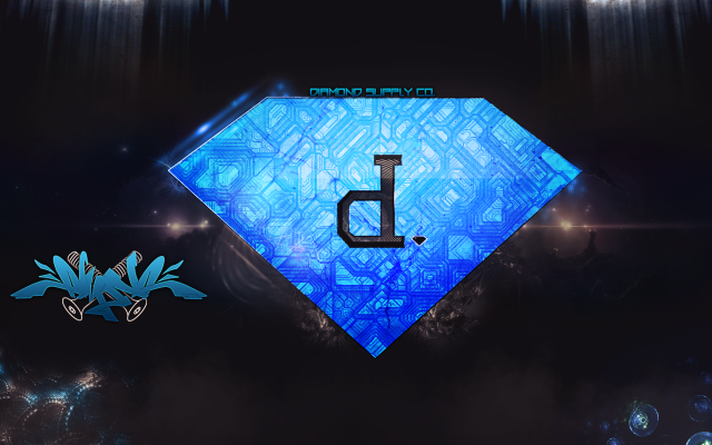 Blue diamond d letter deconstructivism free wallpaper - medium preview image