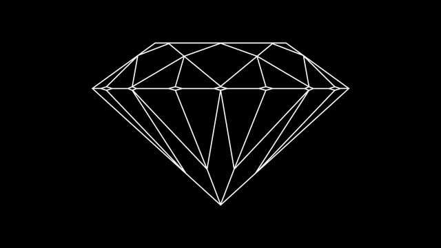 Diamond black background white outline #2 free wallpaper - medium preview image